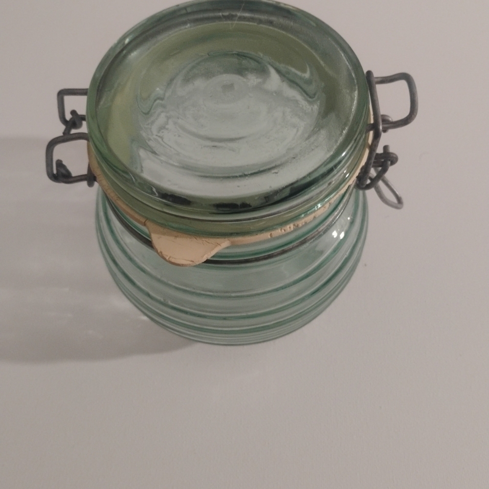 Vintage Glass Storage Honey Ring Jar